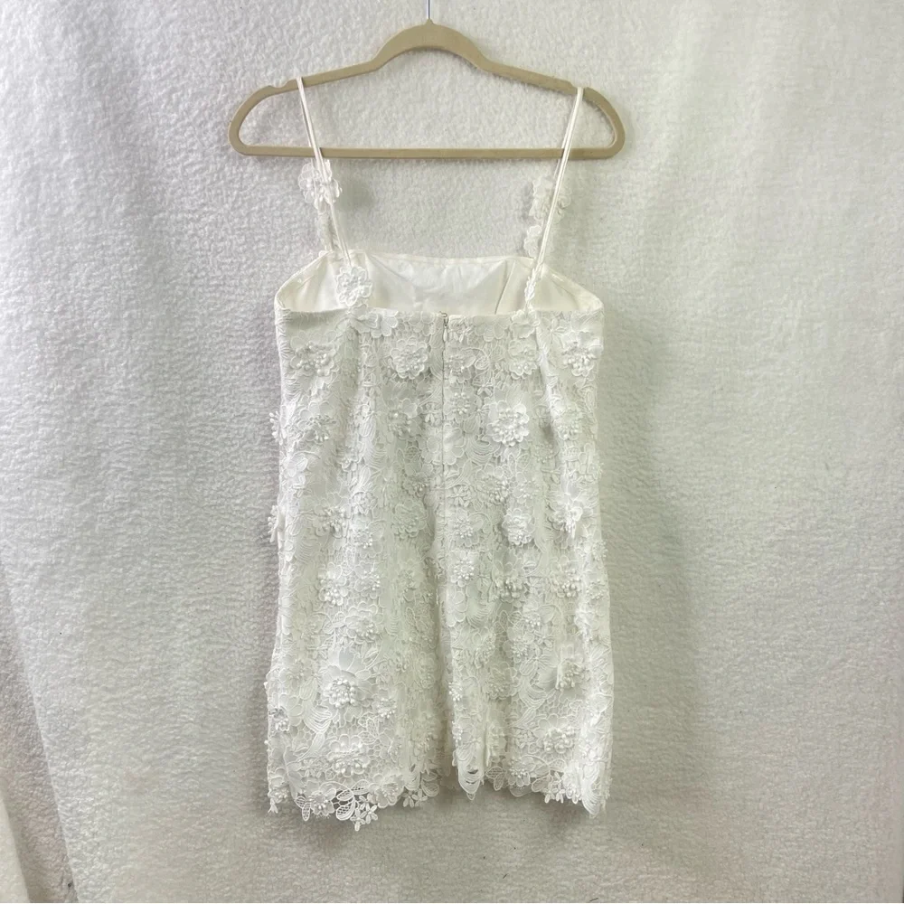 Zimmermann raie lace flower mini dress - ivory - Picture 6 of 15